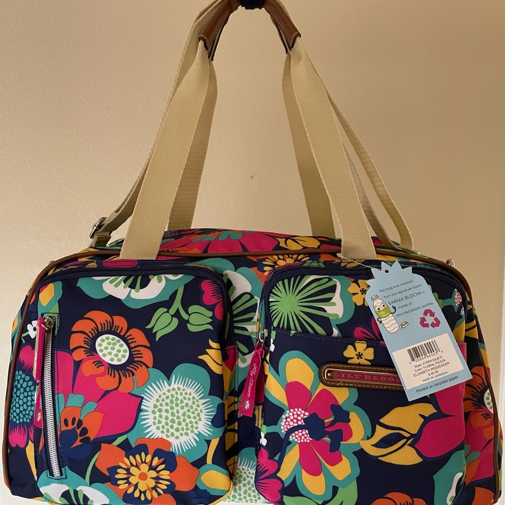 Lily Bloom Elizabeth Weekender Overnight Tote Duffle Carry On Travel bag
